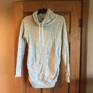 Cowl neck maternity sweater